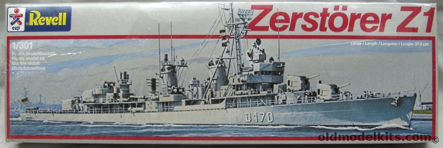 Revell 1/301 German Zerstorer Z1 (Destroyer Z1), 5035 plastic model kit